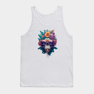 Whimsical Gorillaz Skull Tank Top